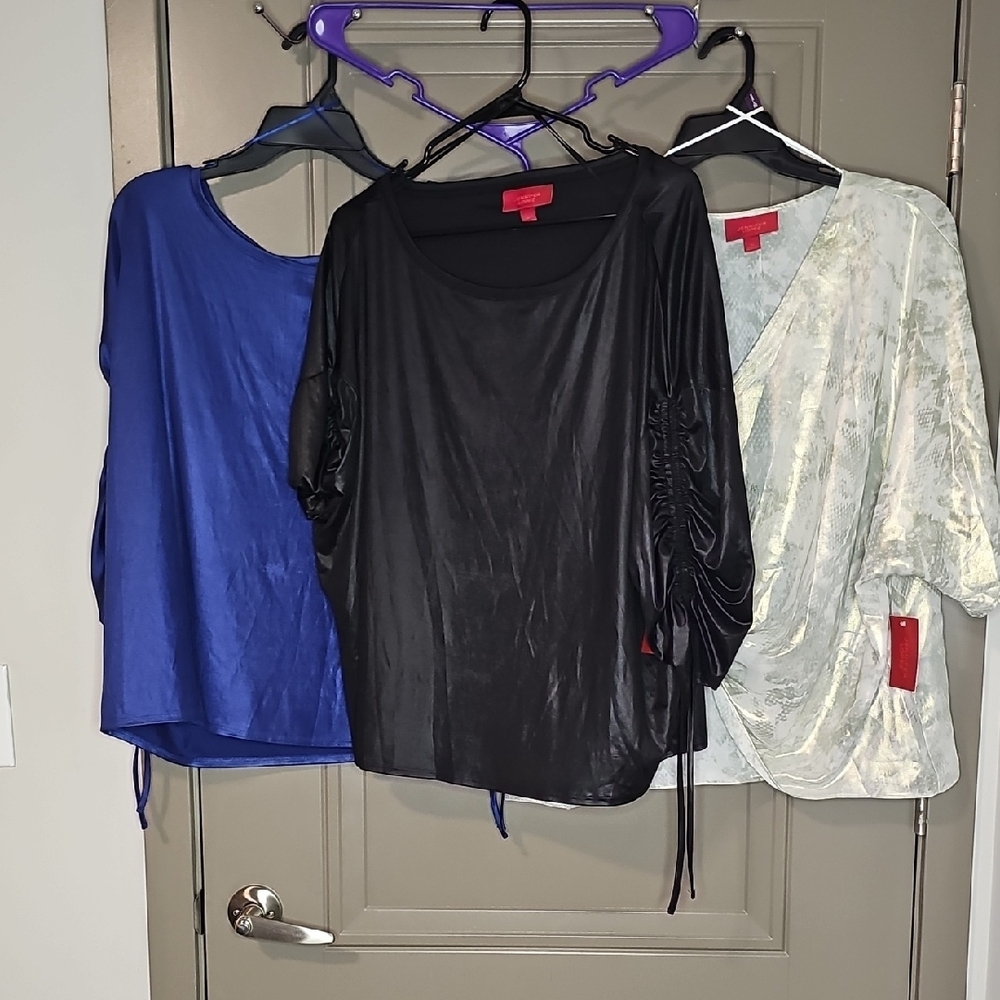 Black Asymmetrical Ruched Blouse